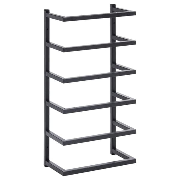 vidaXL håndklædeholder 24x12x48 cm stål sort