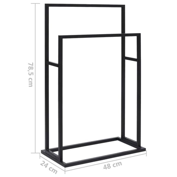 vidaXL Håndklestativ svart 48x24x78,5 cm jern