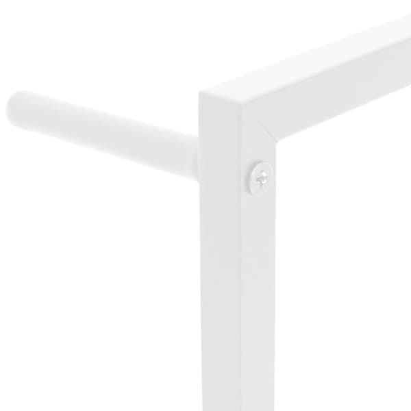 vidaXL Handdukshängare vit 45x10x115 cm stål
