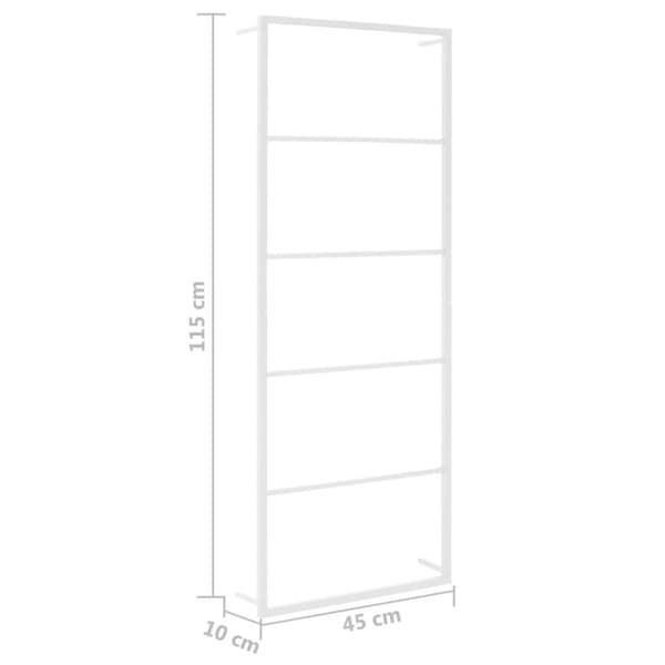 vidaXL Handdukshängare vit 45x10x115 cm stål