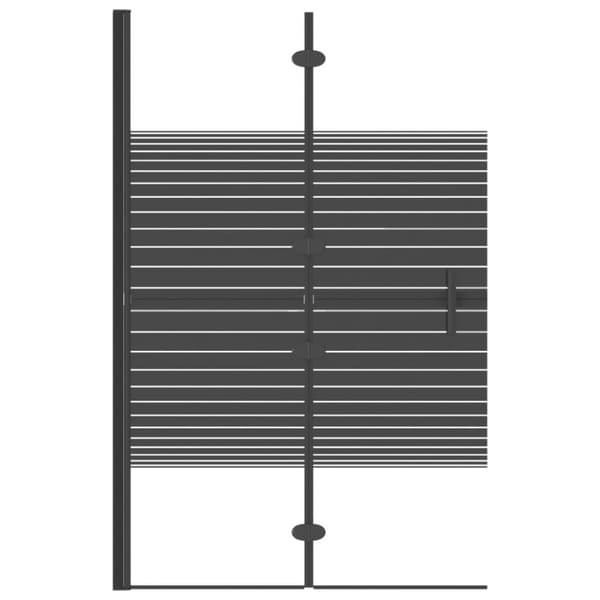 vidaXL foldbar bruseafskærmning 80x140 cm sikkerhedsglas sort