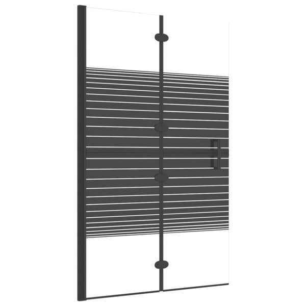 vidaXL foldbar bruseafskærmning 80x140 cm sikkerhedsglas sort