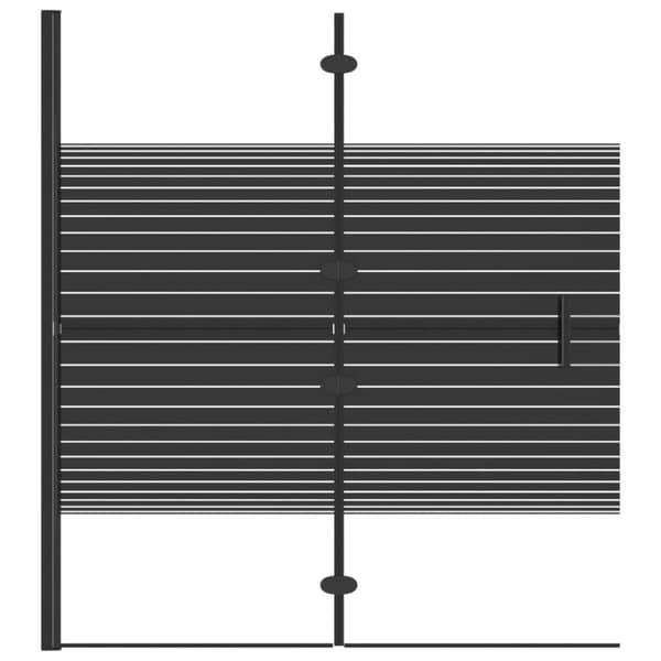 vidaXL foldbar bruseafskærmning 120x140 cm sikkerhedsglas sort