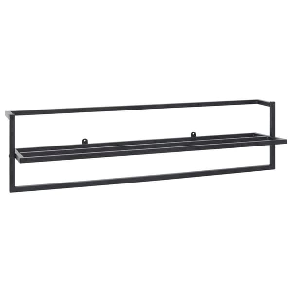 vidaXL håndklædeholder 95x25x22 cm jern sort