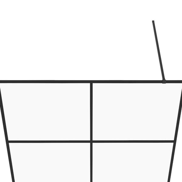vidaXL Duschvägg med klart ESG-glas 140x195 cm svart