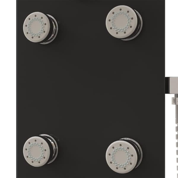 vidaXL brusepanel 25x47,5x130 cm glas sort