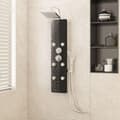 Miniatyrbillede 11 af 11: vidaXL brusepanel 25x47,5x130 cm glas sort