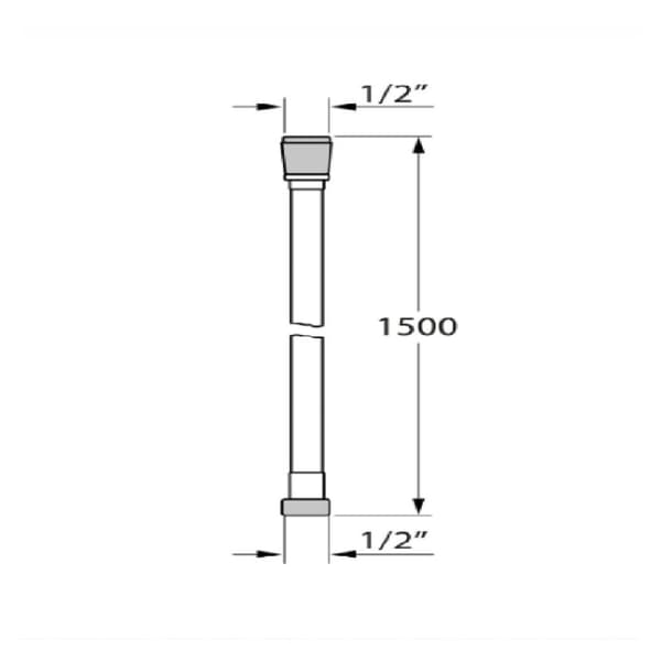 Tiger Basic dusjslange 150cm hvit