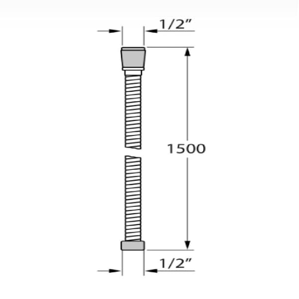 Tiger Ultra dusjslange 150cm matt sort