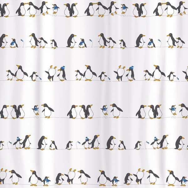Suihkuverho pingviineillä - 180 x 180 cm
