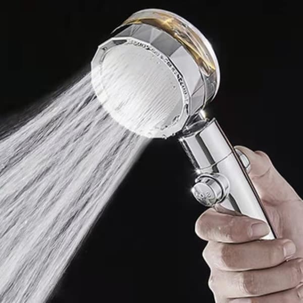 Høytrykksdusjhode Dusjdyse Vannbesparende Hydrojet Blå