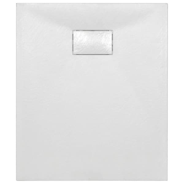 vidaXL Dusjbrett SMC hvit 90x70 cm