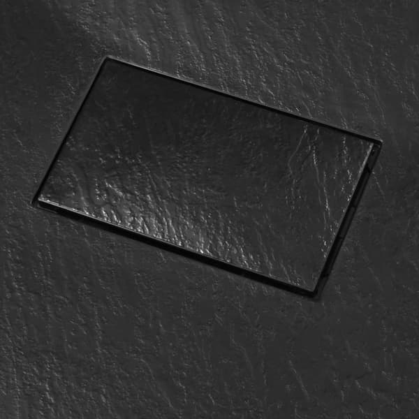 vidaXL Suihkualusta 90x90 cm SMC musta