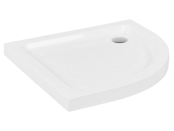 Brusekar Hvid blank sølv syntetisk materiale Akryl 80 x 80 x 7 cm trekant form med skridsikker overflade Minimalistisk skandinavisk design