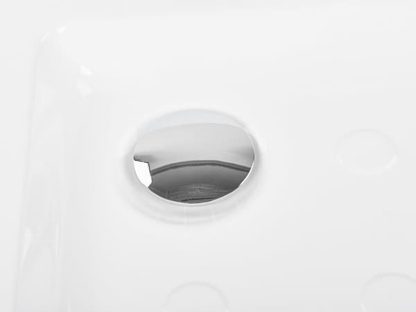 Brusekar Hvid blank sølv syntetisk materiale Akryl 80 x 80 x 7 cm trekant form med skridsikker overflade Minimalistisk skandinavisk design