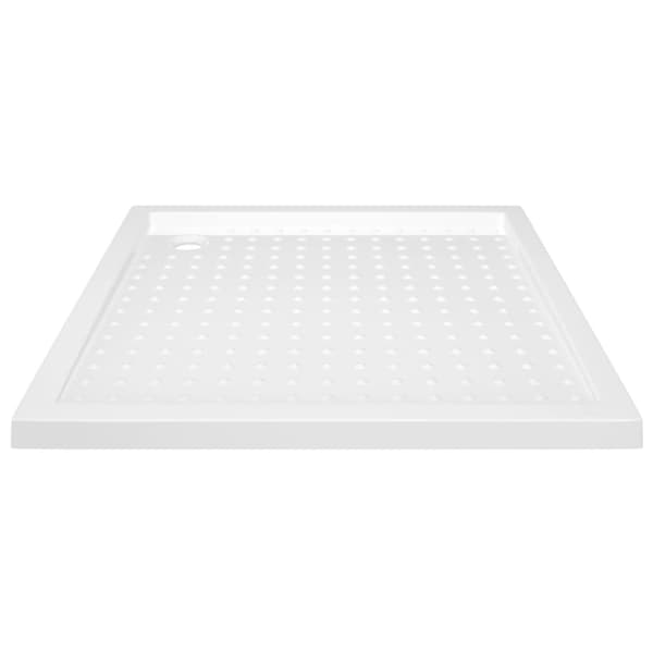 vidaXL Duschkar med prickar vit 80x80x4 cm ABS