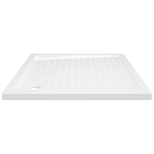 vidaXL Dusjbrett med prikker hvit 90x90x4 cm ABS