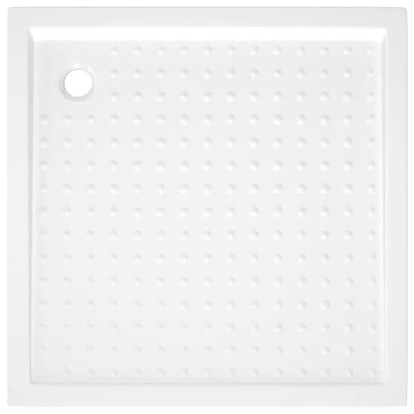 vidaXL Dusjbrett med prikker hvit 90x90x4 cm ABS