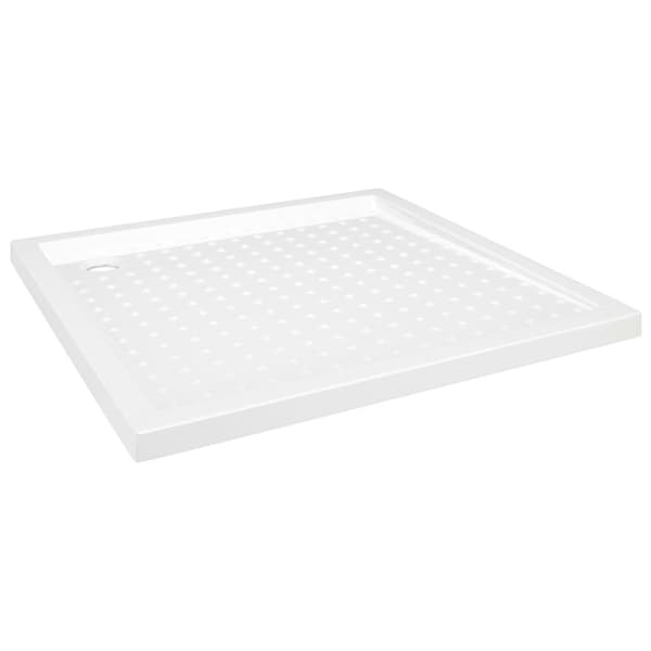 vidaXL Dusjbrett med prikker hvit 90x90x4 cm ABS