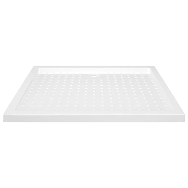 vidaXL brusekar med dupper 80x100x4 cm ABS hvid