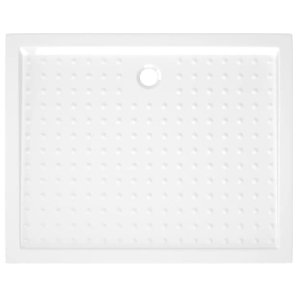 vidaXL brusekar med dupper 80x100x4 cm ABS hvid