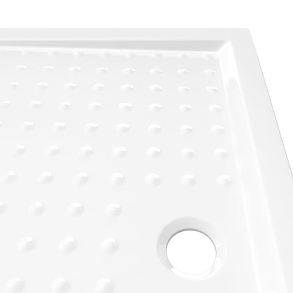 vidaXL brusekar med dupper 80x100x4 cm ABS hvid