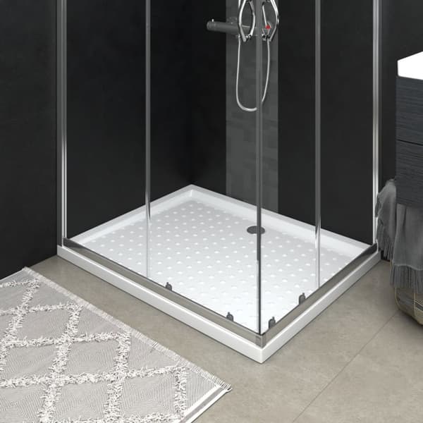 vidaXL brusekar med dupper 80x100x4 cm ABS hvid