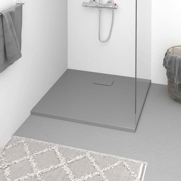 vidaXL brusekar 90x80 cm SMC grå