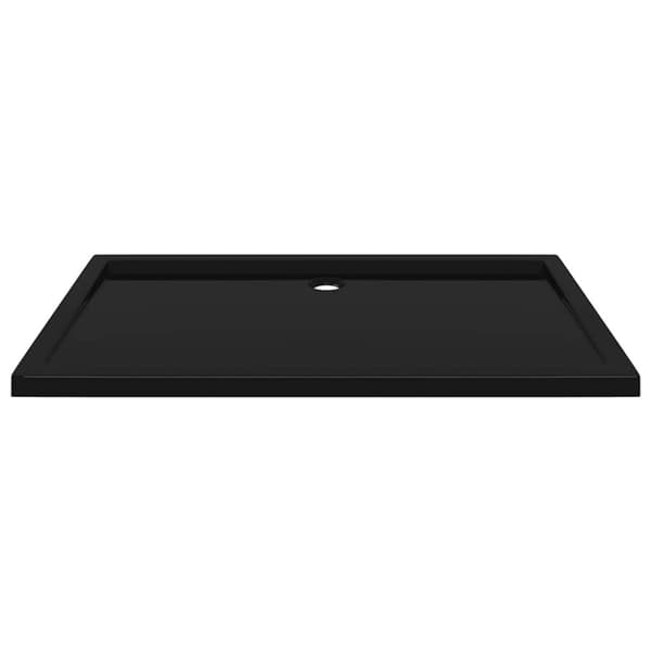 vidaXL Duschkar rektangulärt ABS svart 70x120 cm