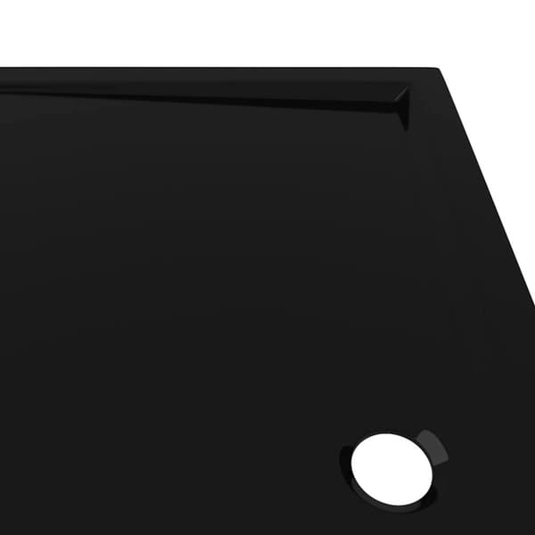 vidaXL Duschkar rektangulärt ABS svart 70x120 cm