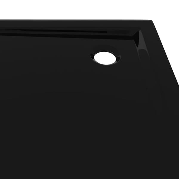 vidaXL brusekar 80x80 cm ABS firkantet sort