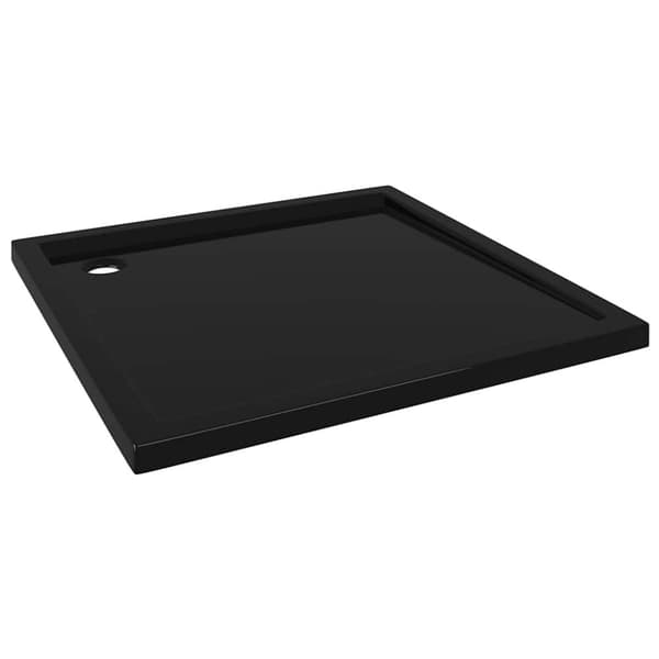 vidaXL brusekar 80x80 cm ABS firkantet sort