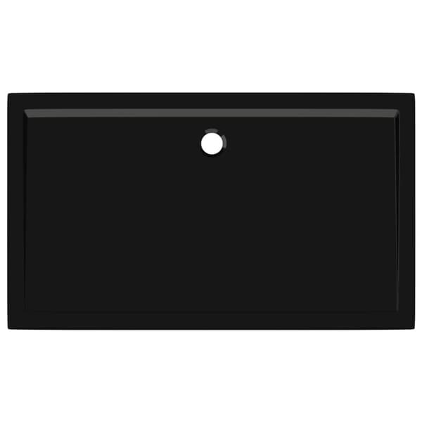 vidaXL brusekar 70x120 cm ABS rektangulært sort