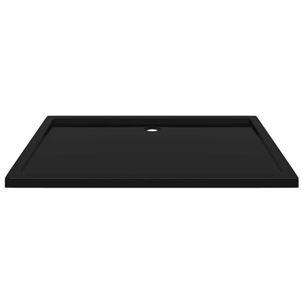vidaXL Duschkar rektangulärt ABS svart 80x120 cm