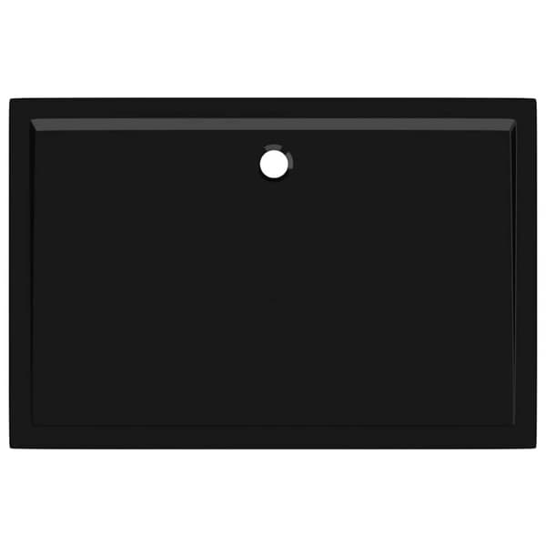 vidaXL Duschkar rektangulärt ABS svart 80x120 cm