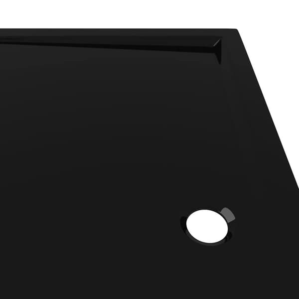vidaXL Duschkar rektangulärt ABS svart 80x120 cm