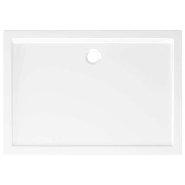 vidaXL brusekar 70x100 cm ABS rektangulært hvid