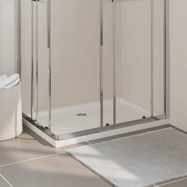 vidaXL brusekar 70x100 cm ABS rektangulært hvid