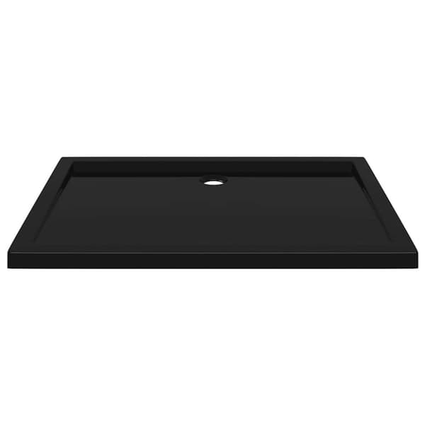 vidaXL Rektangulært dusjbrett ABS svart 70x100 cm