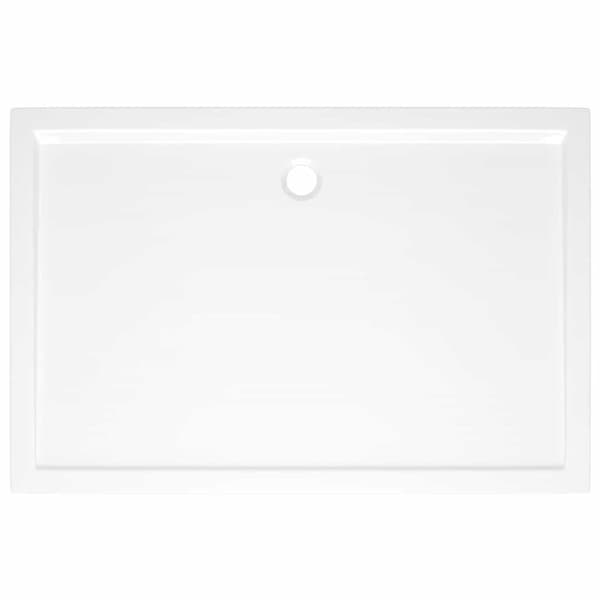 vidaXL brusekar 80x120 cm ABS rektangulært hvid
