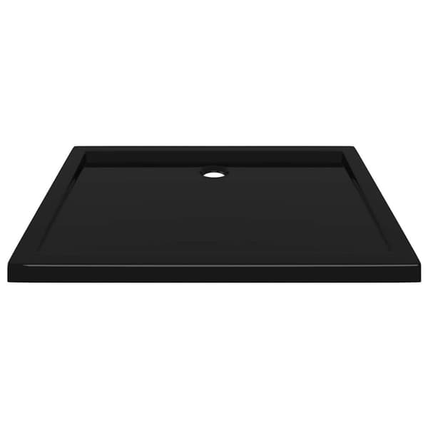 vidaXL Rektangulært dusjbrett ABS svart 70x90 cm