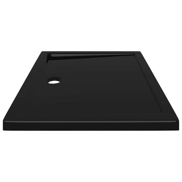 vidaXL Rektangulært dusjbrett ABS svart 70x90 cm