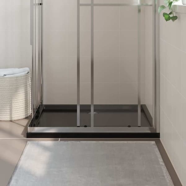 vidaXL brusekar 80x100 cm ABS rektangulært sort