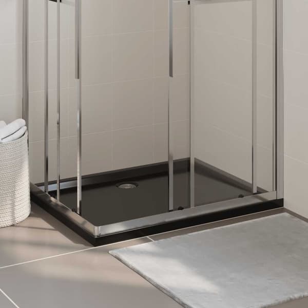 vidaXL brusekar 80x100 cm ABS rektangulært sort