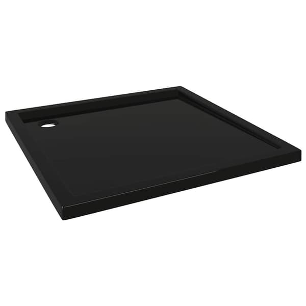 vidaXL brusekar 90x90 cm ABS firkantet sort