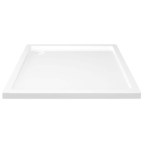 vidaXL brusekar 80x80 cm ABS firkantet hvid
