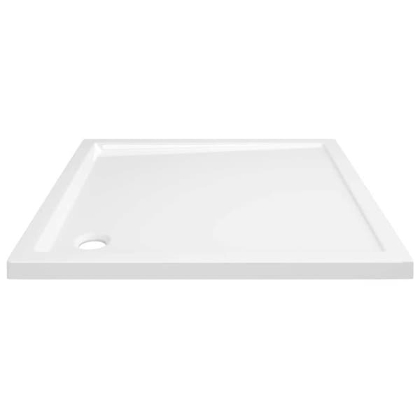 vidaXL brusekar 80x80 cm ABS firkantet hvid