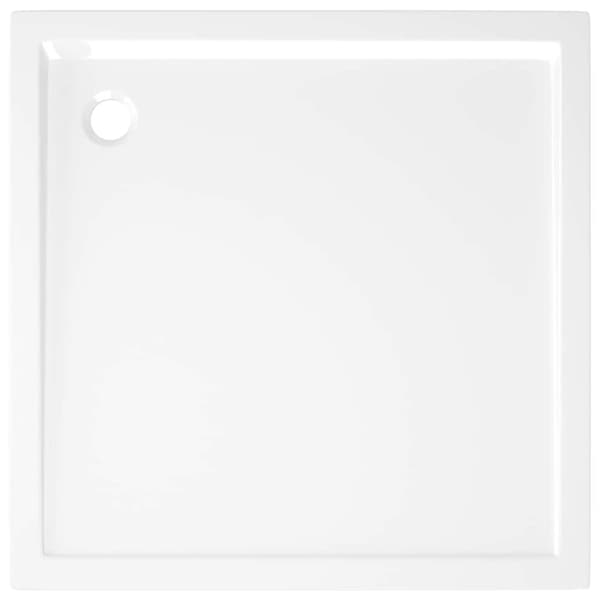 vidaXL brusekar 80x80 cm ABS firkantet hvid