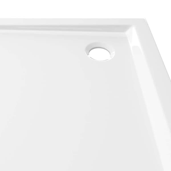 vidaXL brusekar 80x80 cm ABS firkantet hvid