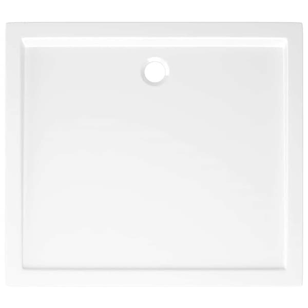 vidaXL brusekar 80x90 cm ABS rektangulært hvid